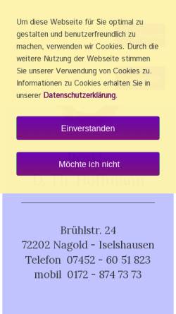 Vorschau der mobilen Webseite stillpunkt.de, Praxis D. Th. Hoffmann