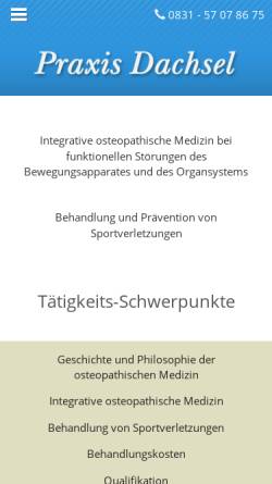 Vorschau der mobilen Webseite www.osteopathie-kempten.com, Roderich Dachsel