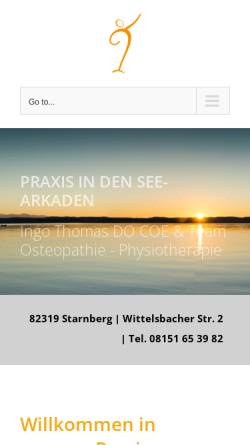 Vorschau der mobilen Webseite osteopathie-starnberg.de, Praxis in den See-Arkaden