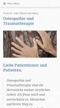 Vorschau der mobilen Webseite www.sternberg-osteopathie.de, Dr. med. Dietrich Sternberg
