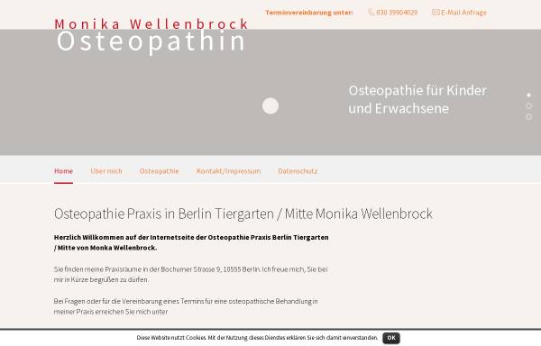Vorschau von www.osteopathie-wellenbrock.de, Monika Wellenbrock