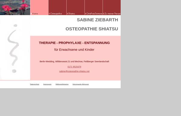 Vorschau von www.osteopathie-shiatsu.net, Sabine Ziebarth