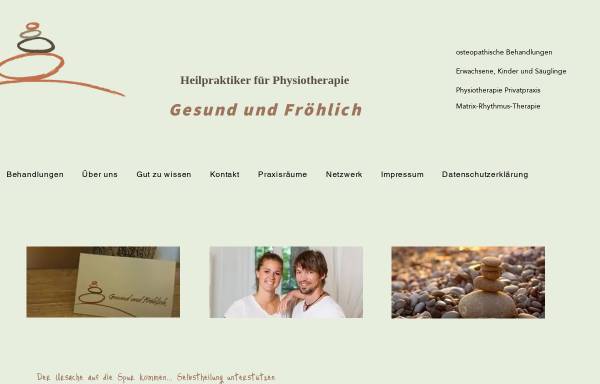 Vorschau von www.gesund-und-froehlich.com, Gesund und Fröhlich | Heilpraktiker für Physiotherapie