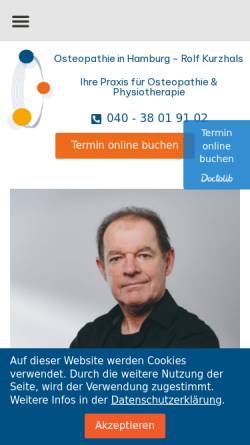 Vorschau der mobilen Webseite osteopath-hamburg.de, Kurzhals, Rolf Osteopathie
