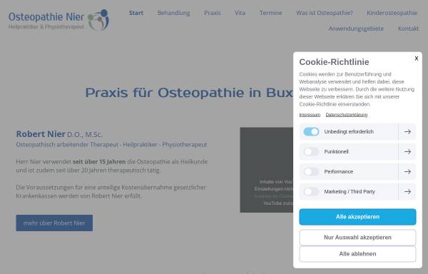 Vorschau von www.osteopathie-nier.de, Praxis für Osteopathie Robert Nier