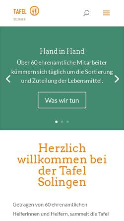 Vorschau der mobilen Webseite www.solinger-tafel.de, Solinger Tafel e.V.