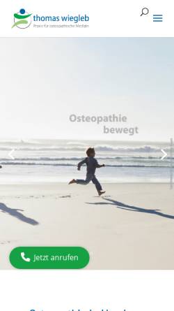 Vorschau der mobilen Webseite osteopathie-wiegleb.de, Thomas Wiegleb