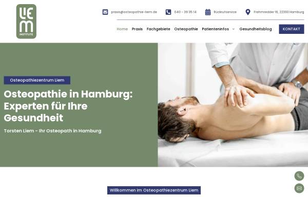 Vorschau von www.osteopathie-liem.de, Osteopathie Liem