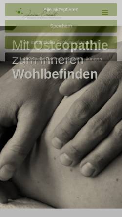 Vorschau der mobilen Webseite www.osteopathie-janaernst.de, Jana Ernst
