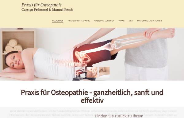 Vorschau von www.osteopathie-froemmel-pesch.de, Frömmel Carsten, Pesch Manuel Praxis für Osteopathie