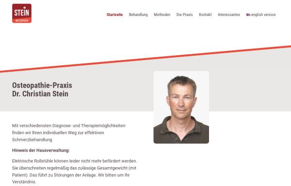 Vorschau von www.osteopath-hannover.com, Dr. med. Christian Stein