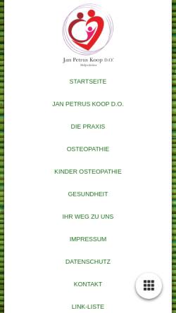 Vorschau der mobilen Webseite osteo-lg.de, Osteopathie Koop