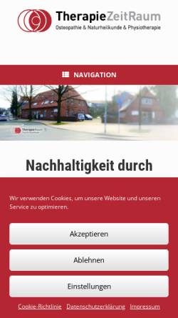 Vorschau der mobilen Webseite www.hannover-osteopathie.de, TherapieZeitRaum