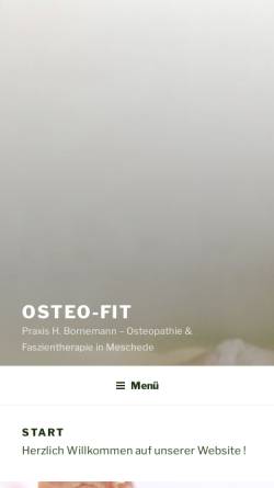 Vorschau der mobilen Webseite www.osteo-fit.de, Praxis für Osteopathie und Faszientherapie