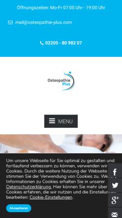 Vorschau der mobilen Webseite www.osteopathie-opitz.de, Praxis für Osteopathie und Naturheilkunde