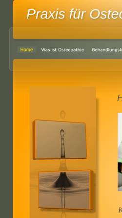 Vorschau der mobilen Webseite www.osteopathie-im-turm.de, Praxis für Osteopathie im Turm - Jeanette Verse