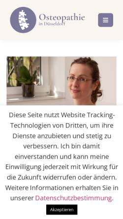 Vorschau der mobilen Webseite www.osteopathie-menk.de, Julia Menk