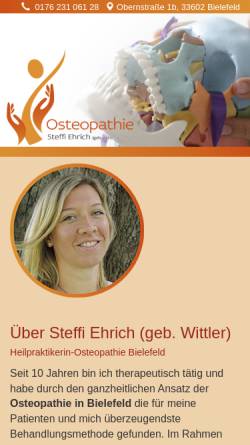 Vorschau der mobilen Webseite www.altstadt-osteopathie.de, Steffi Ehrlich - Praxis für Osteopathie