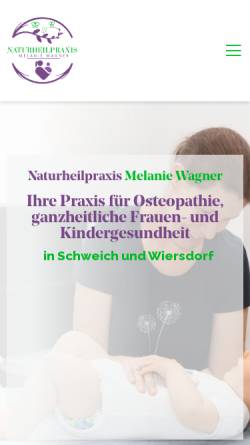 Vorschau der mobilen Webseite naturheilpraxis-melaniewagner.de, Naturheilpraxis Melanie Wagner