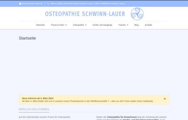 Vorschau von www.schwinn-lauer.de, Osteopathie Schwinn-Lauer