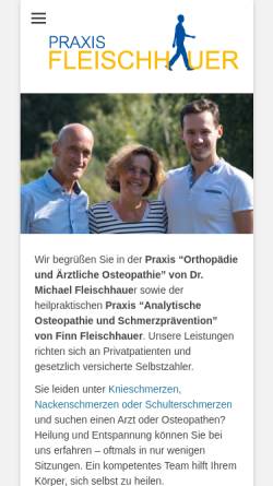 Vorschau der mobilen Webseite www.praxis-fleischhauer.de, Dr. med. Michael Fleischhauer
