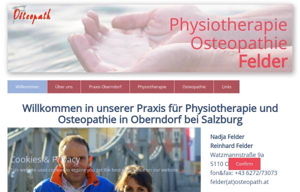 Vorschau von www.osteopath.at, Felder