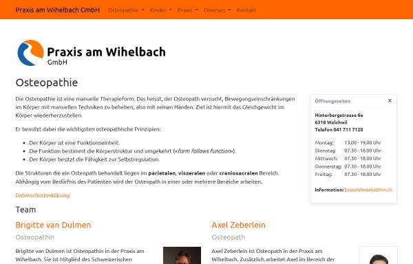 Vorschau von www.osteopathie-walchwil.ch, Osteopathie Wlachwil - Brigitte van Dulmen