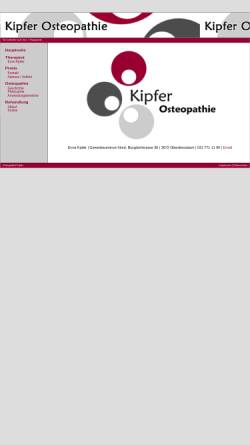 Vorschau der mobilen Webseite www.osteopathie-kipfer.ch, Osteopathie Kipfer