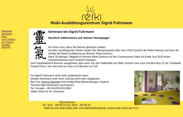 Vorschau von www.reikibremen.de, Reiki-Ausbildungszentrum Sigrid Fuhrmann
