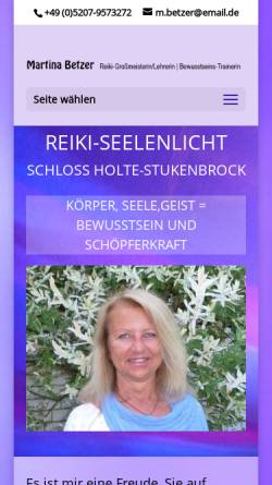 Vorschau der mobilen Webseite www.reiki-seelenlicht.de, Martina Betzer