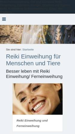 Vorschau der mobilen Webseite www.reiki-katze.de, Reiki für Mensch und Tier