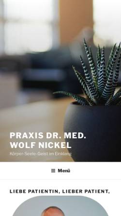 Vorschau der mobilen Webseite dr-nickel.com, Dr. Wolf-Richard Nickel