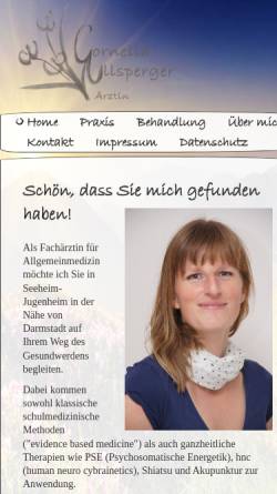 Vorschau der mobilen Webseite www.arzt-naturheilkunde-darmstadt.de, Cornelia Ullsperger