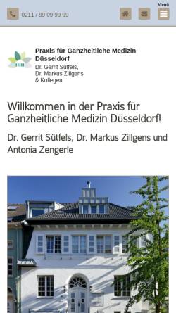 Vorschau der mobilen Webseite praganzmed.de, Praxis Dr. med. Gerrit Sütfels GbR