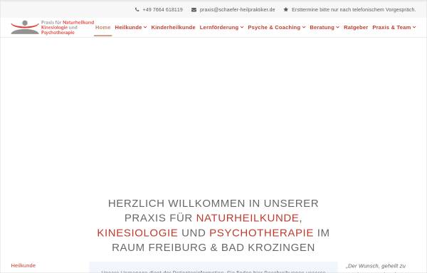 Vorschau von www.schaefer-heilpraktiker.de, Praxis für Naturheilkunde, Kinesiologie und Lernförderung