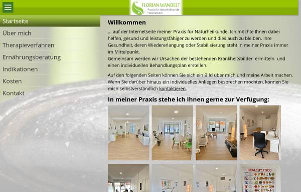 Vorschau von www.naturheilpraxis-wandelt.de, Praxis für Naturheilkunde - Florian Wandelt
