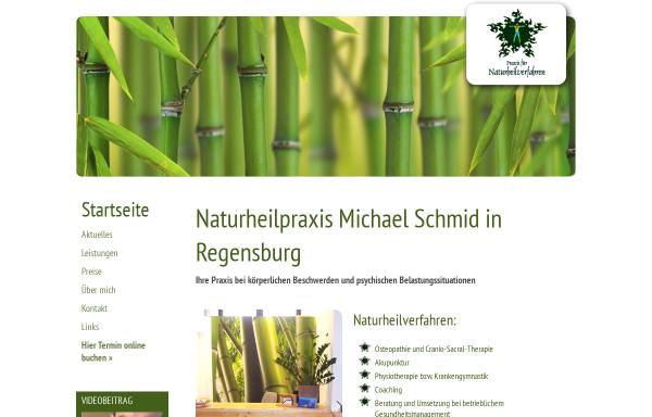 Vorschau von www.naturheilpraxis-schmid.de, Praxis für Naturheilkunde Michael Schmid