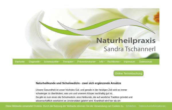 Vorschau von naturheilpraxis-tschannerl.de, Naturheilpraxis Sandra Tschannerl