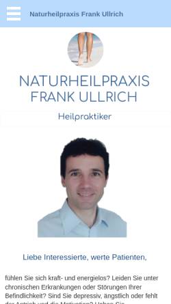 Vorschau der mobilen Webseite www.saline-krampfadertherapie.de, Naturheilpraxis Ullrich