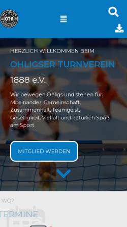 Vorschau der mobilen Webseite www.ohligser-turnverein.de, Ohligser Turnverein 1888 e.V.