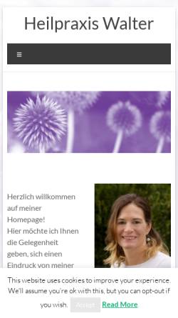 Vorschau der mobilen Webseite www.heilpraxis-walter.de, Martina Walter