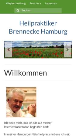 Vorschau der mobilen Webseite heilpraktiker-hamburg-brennecke.de, Heilpraktiker Hamburg Dietmar Brennecke