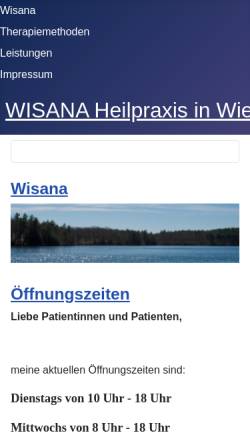 Vorschau der mobilen Webseite www.wisana.de, Wisana