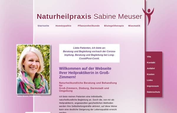 Vorschau von www.naturheilpraxis-meuser.de, Sabine Meuser