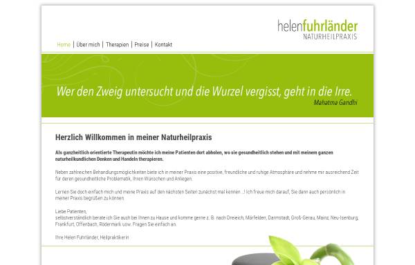 Vorschau von www.naturheilpraxis-fuhrlaender.de, Naturheilpraxis Helen Fuhrländer