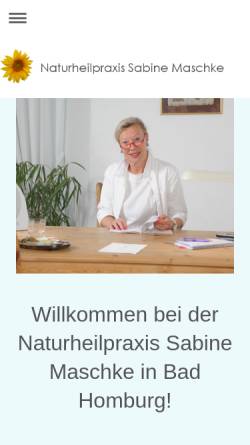 Vorschau der mobilen Webseite www.naturheilpraxis-maschke.de, Naturheilpraxis Sabine Maschke in Bad Homburg