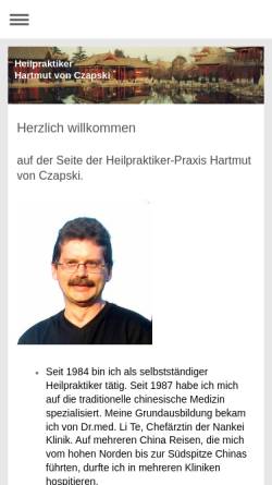Vorschau der mobilen Webseite www.heilpraktiker-kreiswesel.de, Hartmut von Czapksi