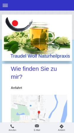 Vorschau der mobilen Webseite hp-wolf.de, Naturheilpraxis Traudel Wolf