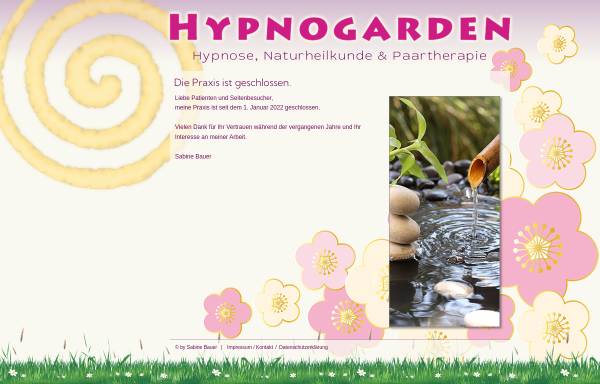 Vorschau von www.hypnogarden.de, Hypnogarden Praxis für Hypnose und Naturheilkunde