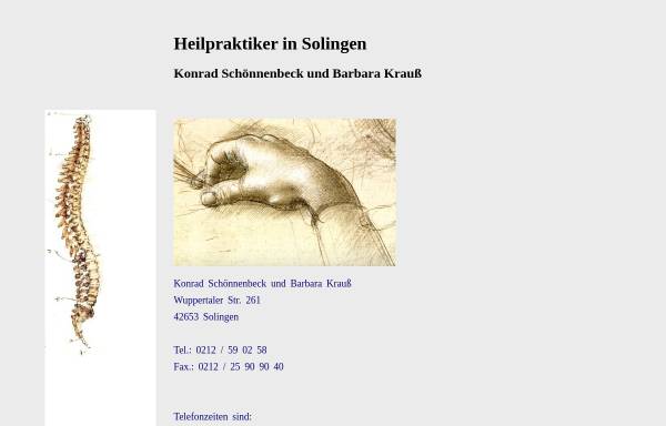 Vorschau von www.heilpraktiker-schoennenbeck-krauss.de, Schönnenbeck und Krauß